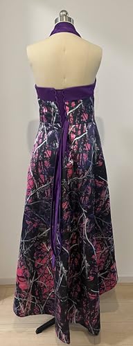 YINGJIABride Muddy Girl Camo Wedding Party Reception Dress Bridesmaid Dresses High Low2