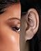 COCHARM Cute Titanium Rook Earrings 16g Silver Surgical Steel Rook Piercing Jewelry 8mm Vertical Labret Lip Stud Threaded Screw on Dainty Rook Bar Nickel Free