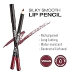 KISS NEW YORK Professional Slim Lip Pencil, Creamy Soft Lip Liner, Smooth Long-Lasting Rich Lip Color, Natural Lip Makeup, Water-Resistant Lip Crayon (Burgundy) - Image 4