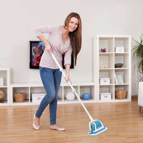 POTRUWE Electric Mop,Cordless Electric Mop for Floor Cleaning, Electric Floor Cleaner with LED Headlight & Water Sprayer, Lightweight & Rechargeable Scrubber for Hardwood Tile & Laminate Floors