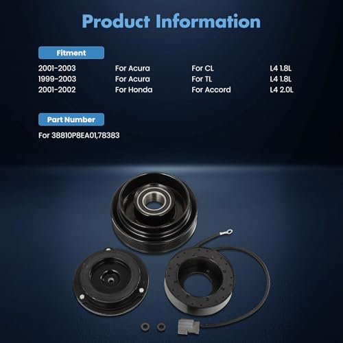 Image of ECCPP A /C Compressor Clutch 2001-2003 Fit for Acura CL 3.2L AC Clutch