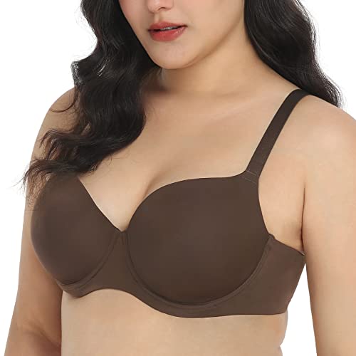 Hsia 34 Ddd Bras For Women Full Coverage，T-Shirt Underwire Bras Cocoa Brown #TOP1