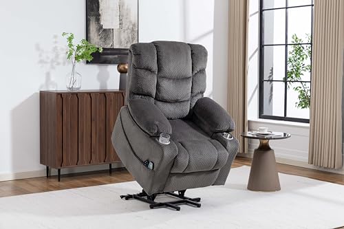 Sillón eléctrico reclinable tela terciopelo gris miniatura 3