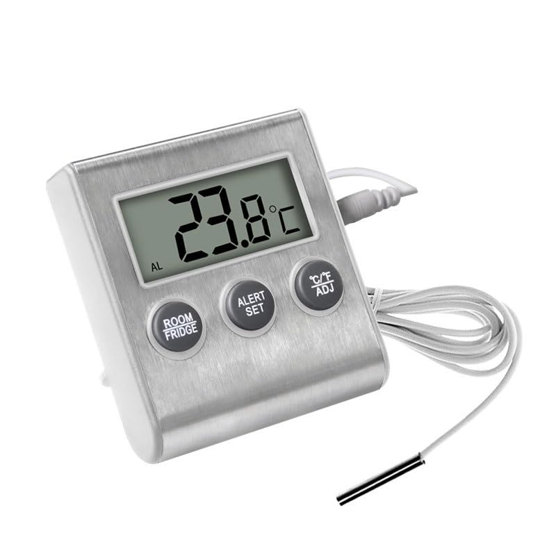 ABS Digital Refrigerator Thermometer Wired Household Kitchen Refrigeration