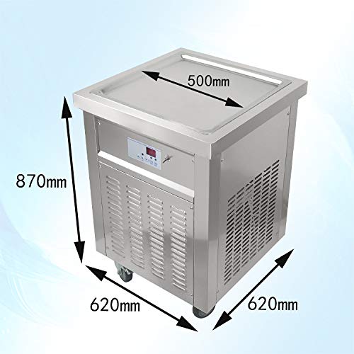 Kommerzielles CE-Zertifikat 52x52cm Single Square Ice Pan Fry Eismaschine Gebratene Eismaschine Roll Eismaschine für… – Bild 3