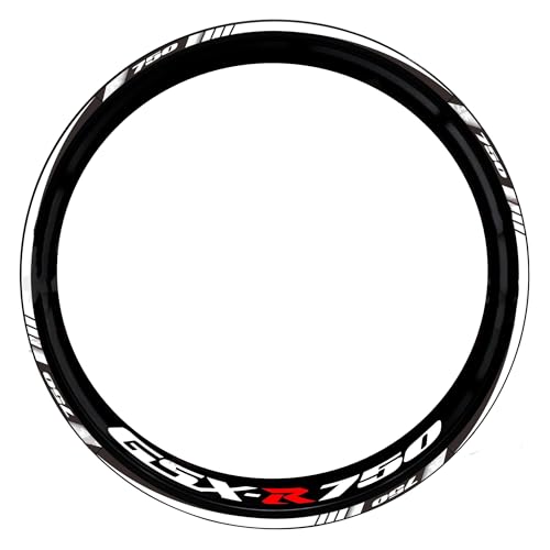 Felgen Aufkleber Felgenaufkleber Für Suzuki GSXR750 GSX R750 GSX-R750 17 Zoll Felgenstreifen, Reflektierende Aufkleber, Komplettset Motorrad Dekor Felgenaufkleber(Farbe 4)