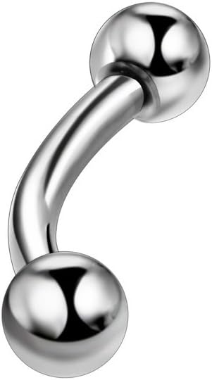 Pierced Owl - 316L Stainless Steel 12-00GA Large Gauge Internally Threaded Curved Barbell
