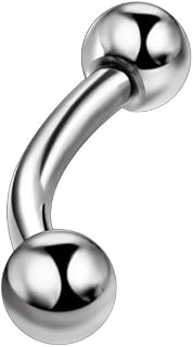 316L Stainless Steel 12-00GA Large Gauge Internally Threaded Curved Barbell