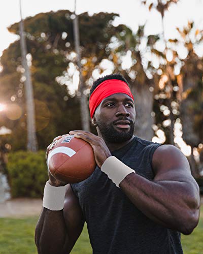 suddora arm sweatbands absorbent and breathable thick cotton bands for working out gymnastics basketball tennis and football multiuse 4-inch wristbands for costumes and cosplay