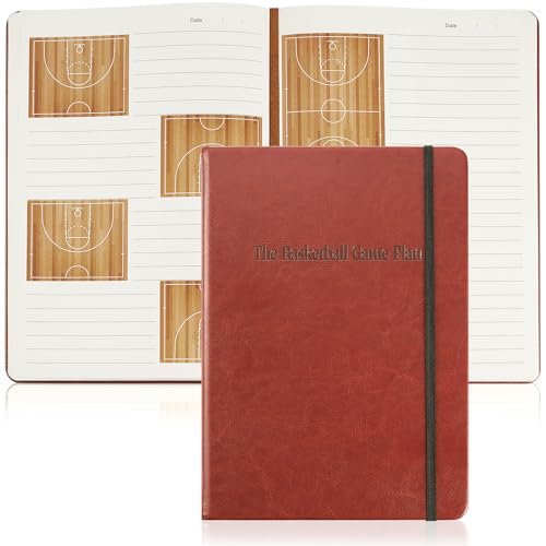 Eaasty 2 Pcs B5 Basketball Notebook, Basketball Coach Gifts for Men & Women & Players, Coaching Notebook for Coach Appreciation Gifts