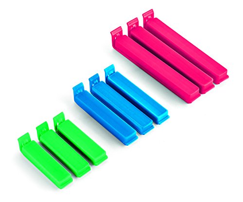 Conjunto Com 9 Clips Para Embalagens Ordene Br Multicor Médio/grande