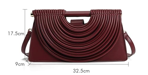 Womens Elegant Vegan Leather Clutch Purse Small Woven Crossbody Shoulder Bag Evening Top Handle Handbag Satchel 20253