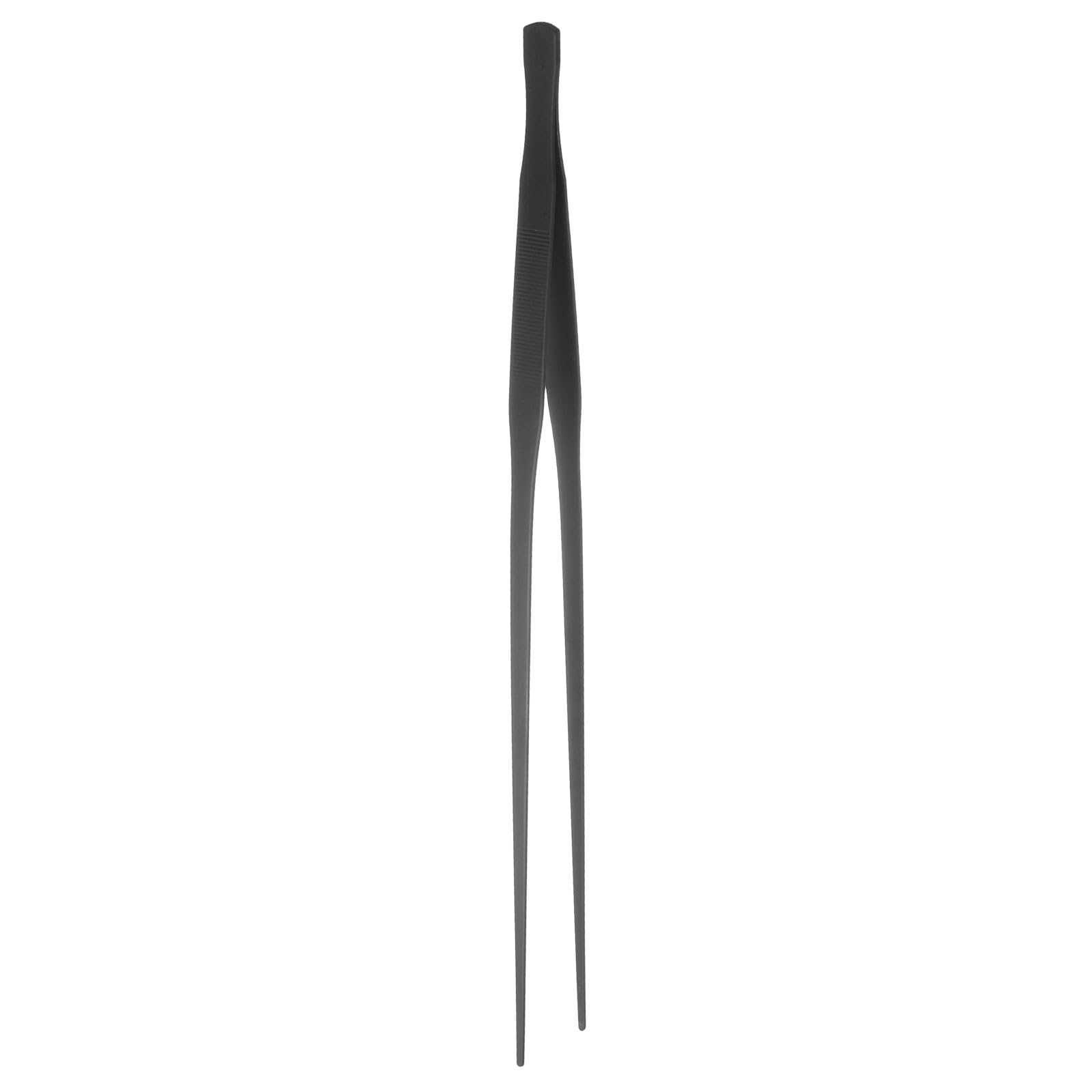 HARFINGTON Long Tweezers 7.9 Inch Stainless Steel Tweezers with Straight Serrated Tip Multi-Purpose Kitchen Tongs for Cooking Gardening Repairing