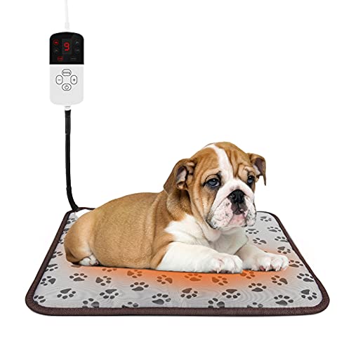 wangstar Pet Heating Pad Indoors for Dog Cats Small Animal 20â€™â€™x15â€™â€™, Indoors Safety Electric Dog Heat Mat Waterproof Steel Chew Proof