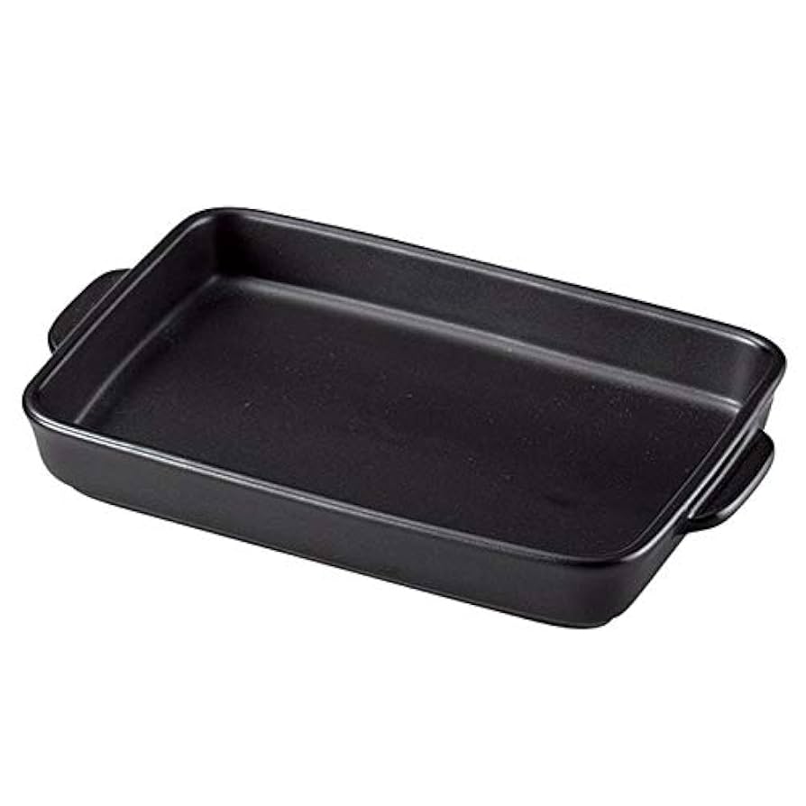 Amazon.co.jp: 耐熱皿 調理プレート 角皿 陶板 持ち手付き 幅