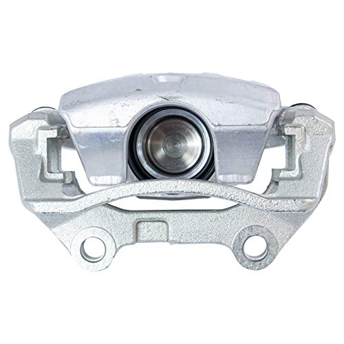 Image of TRQ Rear Left and Right Brake Caliper Set Caliper Brackets Hardware Compatible with 04-07 Buick Rainier 02-09 Chevrolet Trailblazer 02-06 Trailblazer EXT 03-06 SSR 02-09 GMC Envoy 02-06 Envoy XL