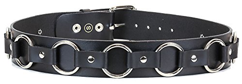 Ring Strap Punk Belt Heavy Duty Leather Punk Goth Death Metal