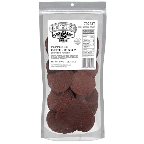 Old Trapper Double Eagle Beef Jerky, Peppered Flavor, 21oz. 80-Co...