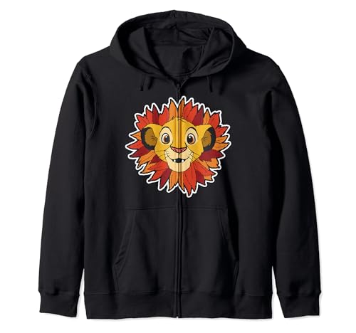 Disney Lion King Simba Leaf Mane Portrait Zip Hoodie