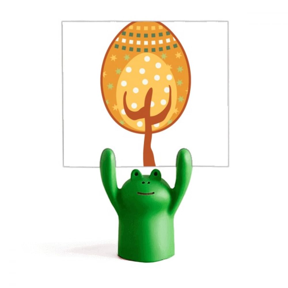 Arbre à œufs de Pâques jaune, support mémo grenouille original et centre de table poétique