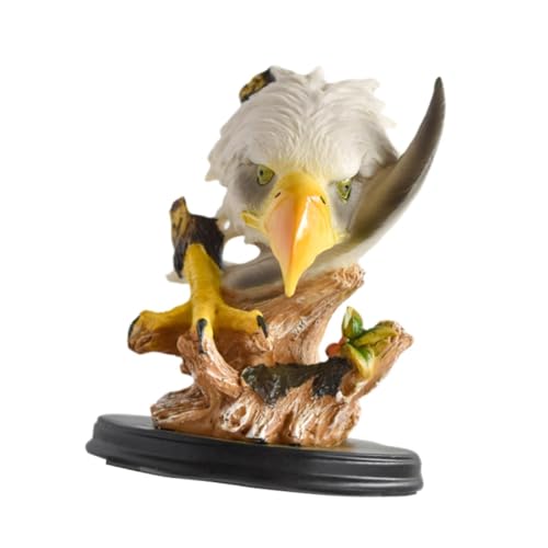 Statue d'aigle décorative pour sublimer une bibliothèque de salon