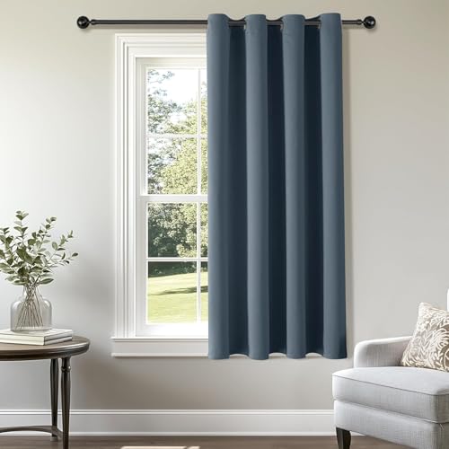ChrisDowa Blackout Curtains Door Curtain for Doorway 36" Short Closet Drape