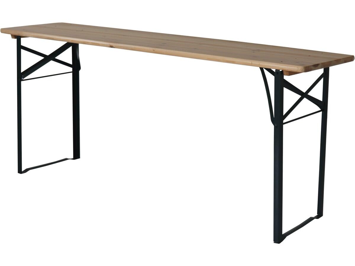 Habitat et Jardin Mesa de jardín Plegable Tipo Brasserie con 2 Bancos Lisboa - 176 x 46 x 75 cm - Marrón