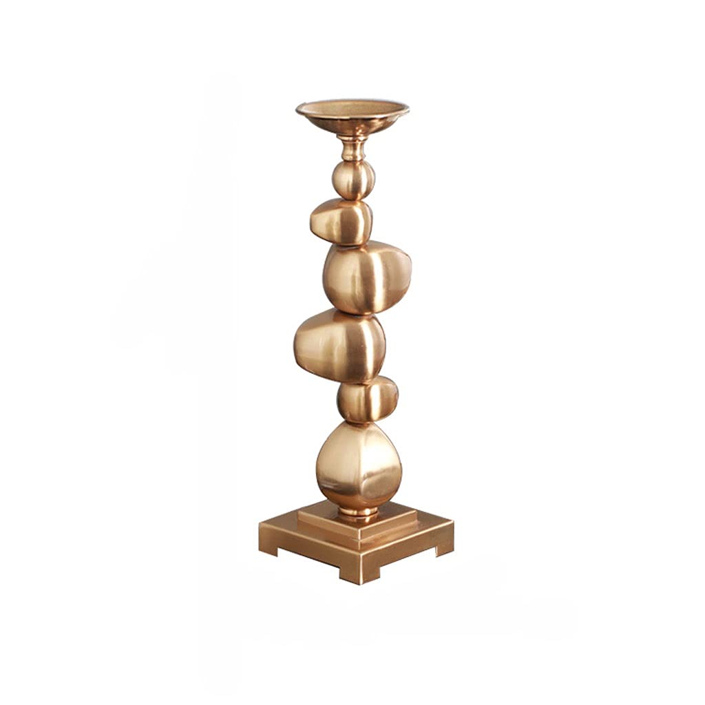Sturdy Candle Holder Stand Metal Pillar Candle Holder, Candlestick, Table Candelabra Centerpieces for Home Wedding Candlelight Dinner Decoration Non Topple(S)