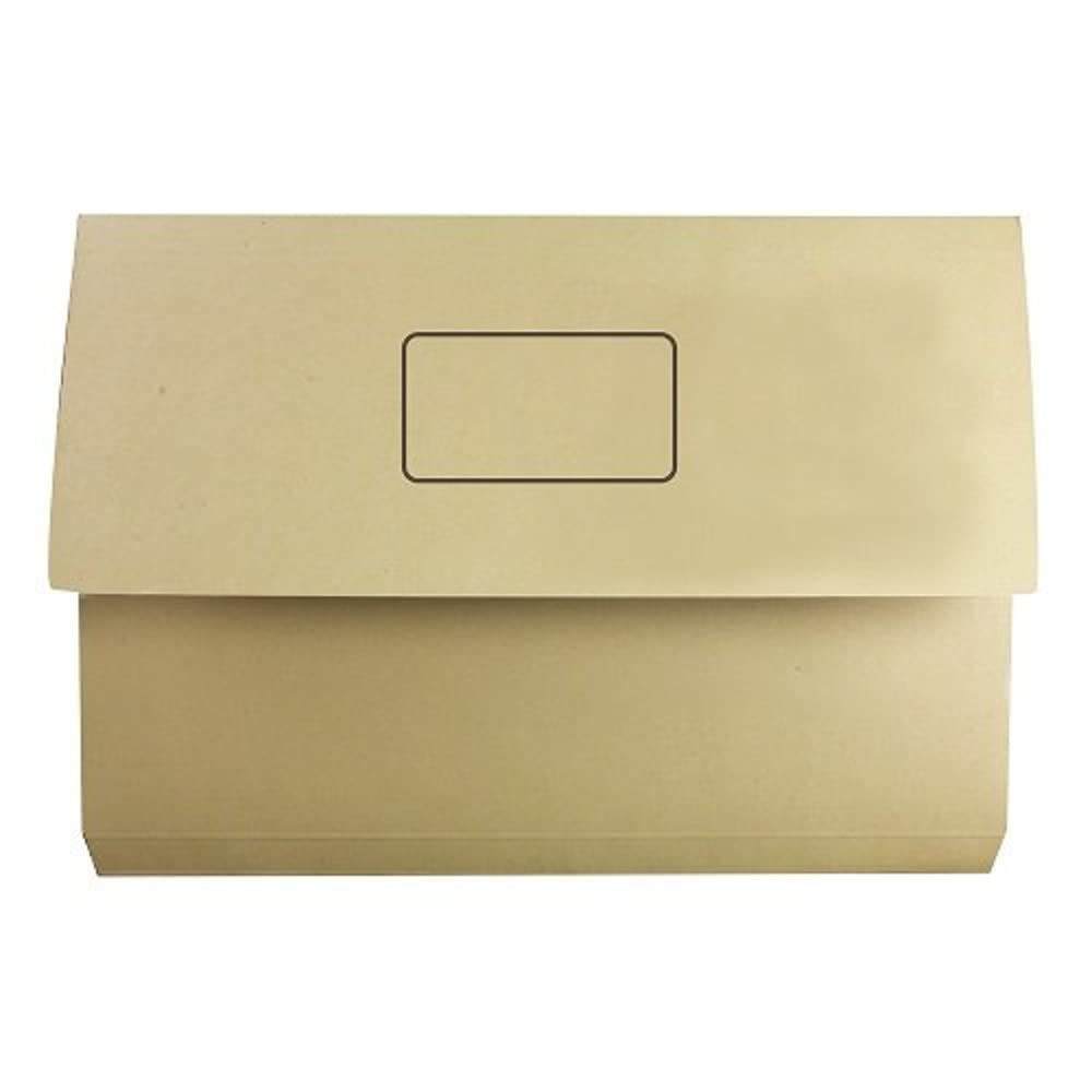 White Box 220gsm Foolscap Document Wallet - Yellow