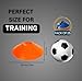 Flexible Soccer Cones (Orange, Pack 25) with Mesh Bag & Strap, Unbreakable Sports Cones for Soccer, Basketball, Football Training Equipment, Agility Soccer Cones for Drills Training