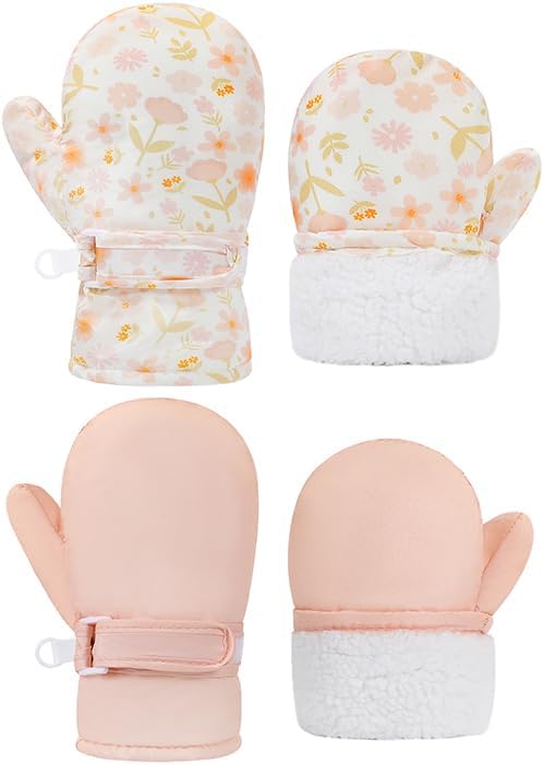 Baby Toddler Mittens Waterproof Winter Snow Gloves Cold Weather Warm Ski Fleece Kids Boys Girls 1t 2t 3t 4t