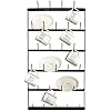 Amazon.com: Wall Mounted Coffee Mug Rack - Large Rustic Black Iron ...