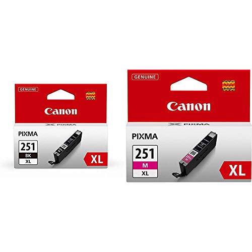 Canon CLI-251XL BK and Magenta Compatible Ink Cartridges
