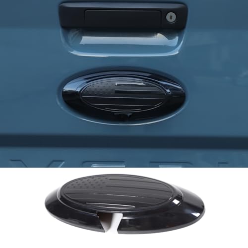 Image of Car Front Rear Tailgate Logo Frame Cover Trim Emblem USA Flag Sticker for Ford Maverick 2022-2024 Logo Emblem Decoration Cover (Back)