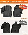Car Floor Mats for Ford Transit 2026 2025 2024 2023 2022, Custom Fit All-Weather TPE Liners for Transit 150 250 350 (Not Fit for Connect), Heavy-Duty Black Van Accessories Full Coverage