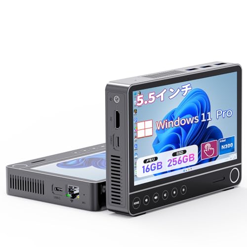 Zwide T5 5.5�C���`�~�jpc ��ʃ^�b�`�Ή� Intel Alder-N300 Lake mini pc LPDDR5 16GB SSD 256GB �É���p�݌v Windows 11 Pro �L��LAN�|�[�g�É� �������M