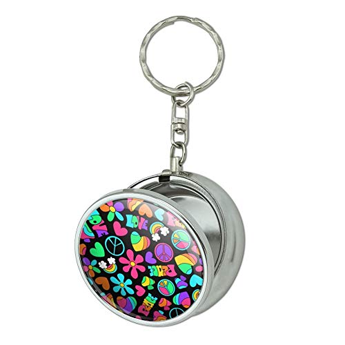 GRAPHICS & MORE Groovy Hippie Peace and Love Pattern Portable Travel Size Pocket