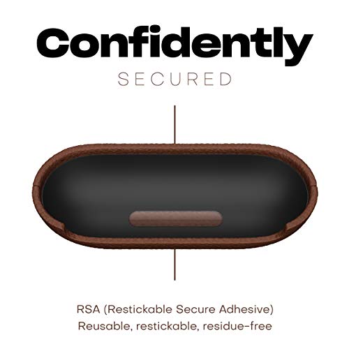 Keybudz Airpods Pro Leather Case - Handcrafted Fully-Wrapped Genuine Italian Leather Compatible With Airpods Pro (Natural Brown) #TOP4