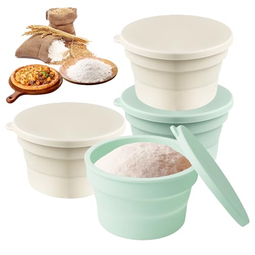 Sporgo Caja para pizza: juego de 4 plegables, caja de fermentación antiadherente, ahorro de espacio