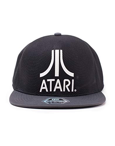 Bioworld EU Atari Logo Seamless Cap Gorra de béisbol, Negro (Black Black), Talla única Unisex Adulto
