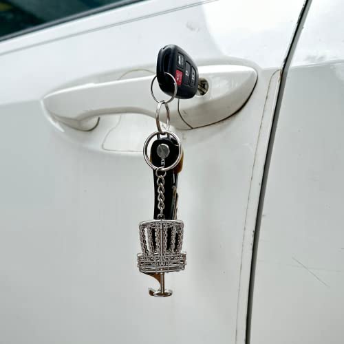 Disc Golf Keychain With Bottle Opener | Add Style To Your Keys | Built In Bottle Opener | Premium Metal Build | Attach To Any Bag Or Key | Ideal Disc Golf Accessories For Men #TOP2