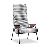 Butaca Tapizada Ribe Pärumm con Estampado en Pata de Gallo 83x87x114 cm