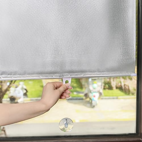 X1NGFU Store de Fenêtre Occultant A Ventouse,Store Enrouleur Occultant Protection Solaire,Rideaux D'intimité sans Perçage,Rideau Pare-Soleil...
