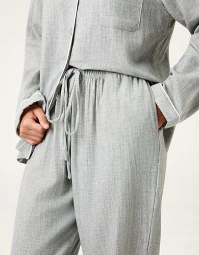 Image of BESTOUCH Womens Pajama Sets: 100% Cotton Muslin Linen Feel | Button Soft Comfy Breathable Classic Sleep Pjs 2 Piece