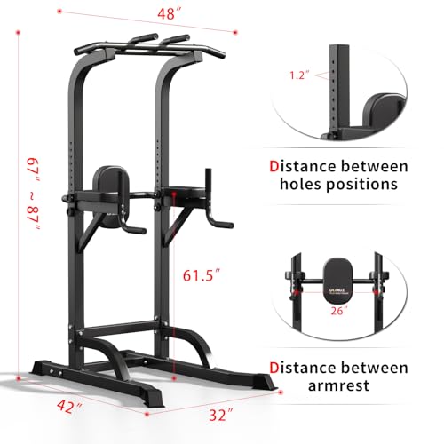 image for DONIUZ Power Tower Pull Up Bar and Dip Station, Multi-Function Home Gy