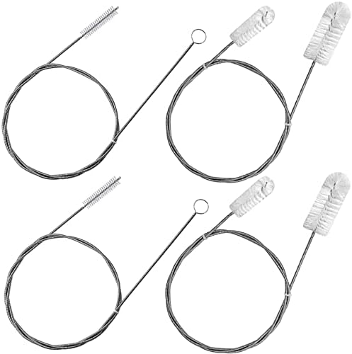 AUMUA Long Tube Cleaning Brush Flexible Stainless Steel Aquarium Filter Brush for Fish Tank or Home Kitchen pipe cleaners for cleaning 160cm