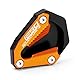 Modeer Kompatibel mit 1290 Super Adventure S 2021-2024 Motorrad CNC-Stütze Verlängerungsplatte Seitenständer Pad 1290 ADV 1290adv 1290S Zubehör (Schwarz/Orange)