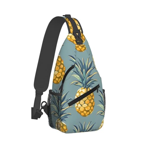 Bolso tipo bandolera con estampado de piña para mujer y hombre miniatura 2