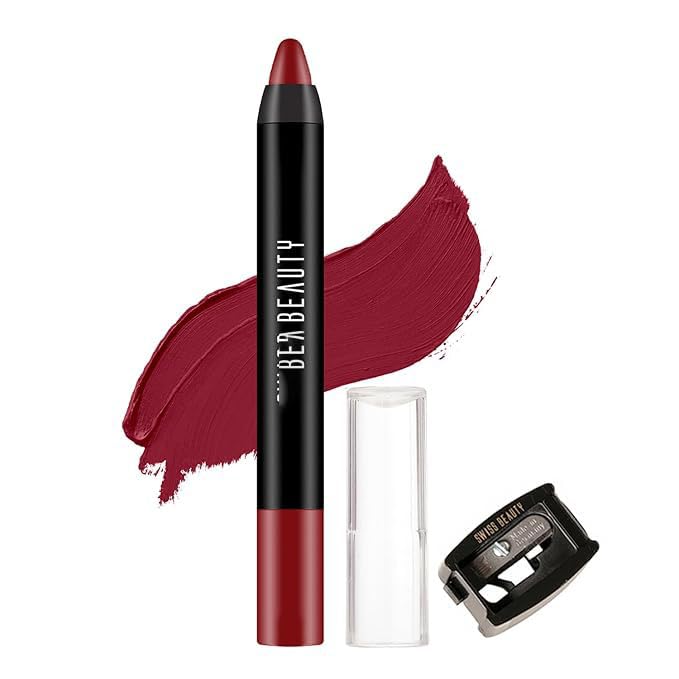 SWISS BUTY Matte Long Lasting Stay Maxx Lip Crayon, 3.5g (Ash Red)-image-2