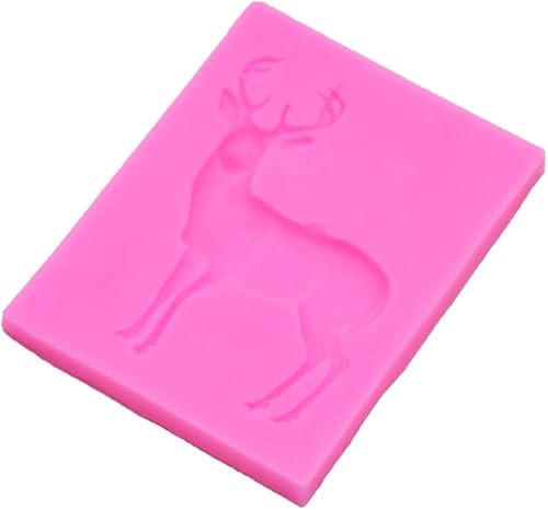 Miniatura 7 de Abaodam Molde de silicona para ciervos de Navidad, moldes de silicona para fondant, molde de silicona para Navidad, alce, reno, fondant, para